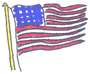 USA Flag Drawing